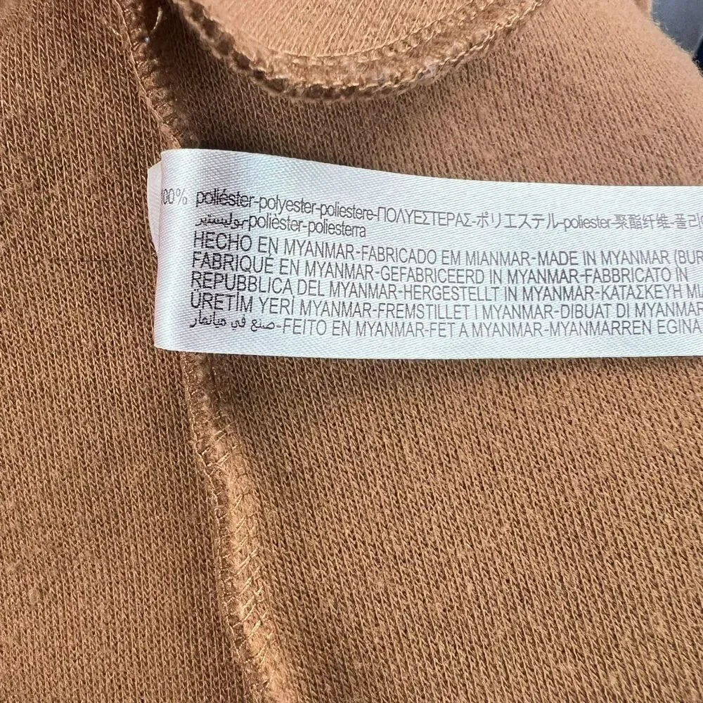 ZARA Women's Camel Classic Minimalist Tan Longline Coat Size S